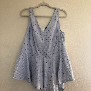 Stripped polka dot tank top Lane Bryant size 18
